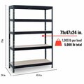 Ar Shelving Heavy Duty 71 in. H X 47.4 in. W X 24 in. D Metal Shelving Unit 8586002703153